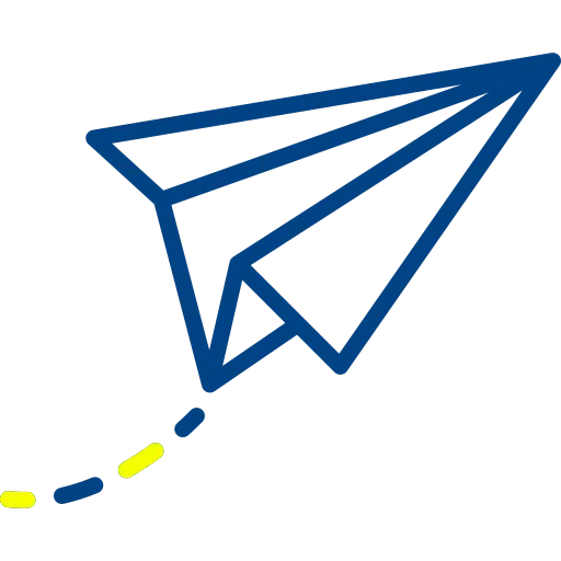 pictogramme d'un avion en papier